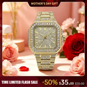 【Mother’s Day Gift】Summervibes Watches  Luxury Ladies' Watch with Diamond Square Dial  Stylish, Sparkling, Luminous, Waterproof, Versatile Wear, Timeless Classic Design, Comes with Watch Adjustment Tool and Gift Box — The Perfect Mother’s Day Gift
