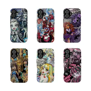 Haunted School Girl Style Phone Case, Monster-Inspired Baddie Vibes Case Cover Compatible With iPhone 16 15 14 13 12 11 Pro Max X XS, Galaxy S25 S24 S23 S22 Ultra, Gift For Her