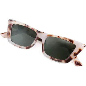 EyeconicFinds Small Cateye Square Polarized Sunglasses Women Classic Thick Rectangle Frame UV400 Sun Glasses B2736