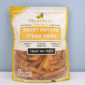 2lbPureSweetPotato Dog Treats, TreatBell,All-Natural Single-Ingredient Chews, Low-Fat High-Fiber Digestive Aid, Grain-Free Hypoallergenic Snacks That Supports Teeth & Digestive Health