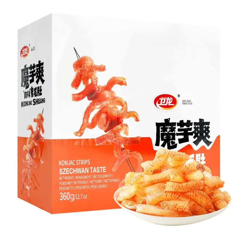 WEILONGHot & Spicy Vegetarian Tripe, Konjac Latiao Snacks, 12.7 oz- Authentic Chinese Street Food, Savory & Chewy Snack WEILONGHot & Spicy Vegetarian Tripe, Konjac Latiao Snacks, 12.7 oz- Authentic Chinese Street Food, Savory & Chewy Snack