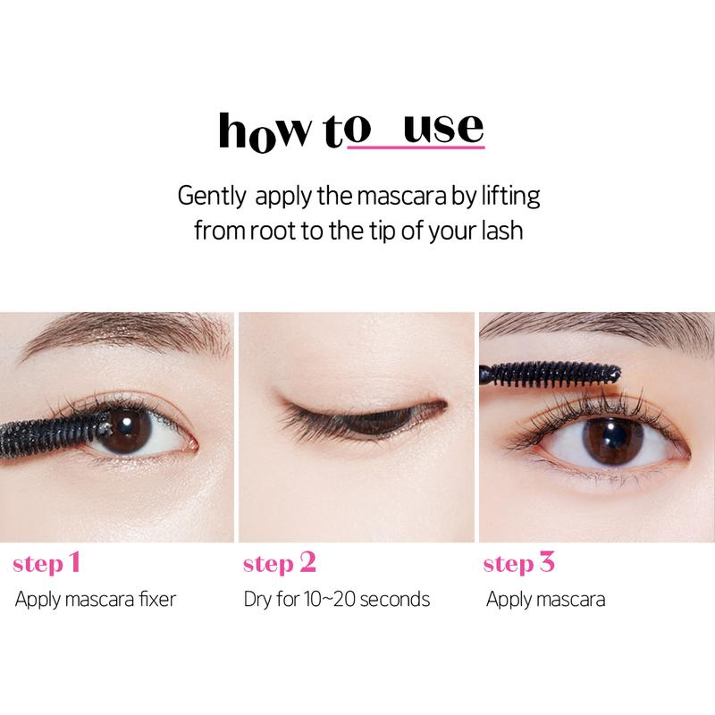 [ETUDE Official] Curl Fix Mascara Duo Set #01 BLACK & #04 Volume | 24H Smudge Proof Curl | Volumizing & Lengthening | Waterproof Formula