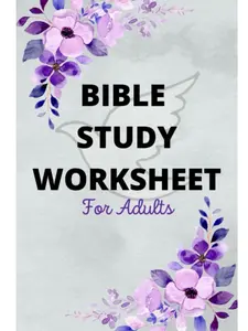 BIBLE STUDY WORKSHEET: Guide to Journaling Scriptures, Devotional Sheet for Men and Women