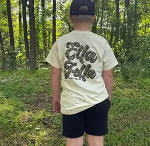 Ella Fella Short Sleeve Youth Shirt, Trending Camo Shirt, Southern Hyde Clothing, Casual Cotton Tee, Birthday gift