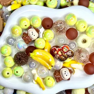 Baby Punch Colorful Resin and Acrylic Beads & Charms Mix for DIY Beaded Pens Keychains Phone Chains Sun Catcher Car Hanger and Other DIY Jewelry Accessories Crafts or Projects