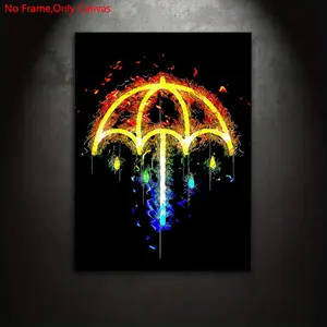 1 Piece/Set Frameless Canvas Painting Print Poster,Classic Abstract Expressionism Symbolism Neon Pop Art,BMTH Band That's the Spirit Album,Perfect Gift Rock Music Fans,Bedroom,Study,Office,Living Room,Dorm Hallway,Kitchen,Mural,Wall Decoration,Room Decor
