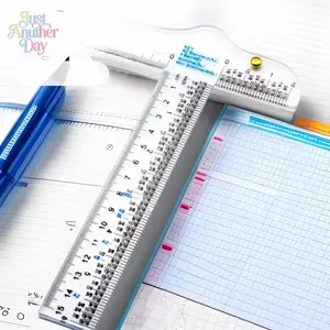 15cm Clear Acrylic T-Square Ruler, Transparent Drafting Scale for Craft, Sewing & DIY Projects
