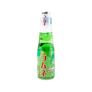 MIYAKO Japanese Melon Flavored Ramune Soda - 200ml Bottle, Unique Marble Soda Drink