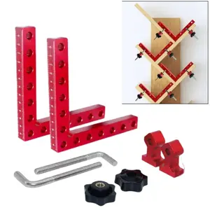 3-piece set of woodworking right angle fixtures, 140mm 90 ° positioning blocks, aluminum alloy right angle positioning ruler, precision angle fixing tool, right angle clamp combination tool, height ruler woodworking tool, used for cabinet making, furnitur