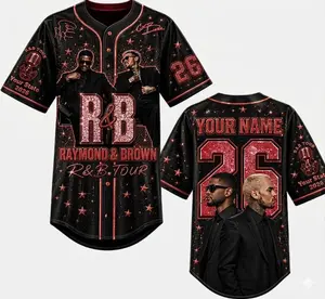 MEN'S 2026 Baseball Jersey, Personalized Concert Tour Shirt, Hip Hop R&B Fan Outfit, Music Merch Gift