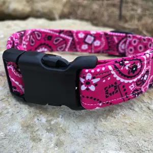 Hot Pink Bandana Dog Collar