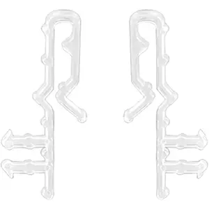 16 Pcs Hidden Blind Clips 2 inch Hidden Channel Valance Clips Clear Plastic Valance Retainer Clips for Home Window Blinds
