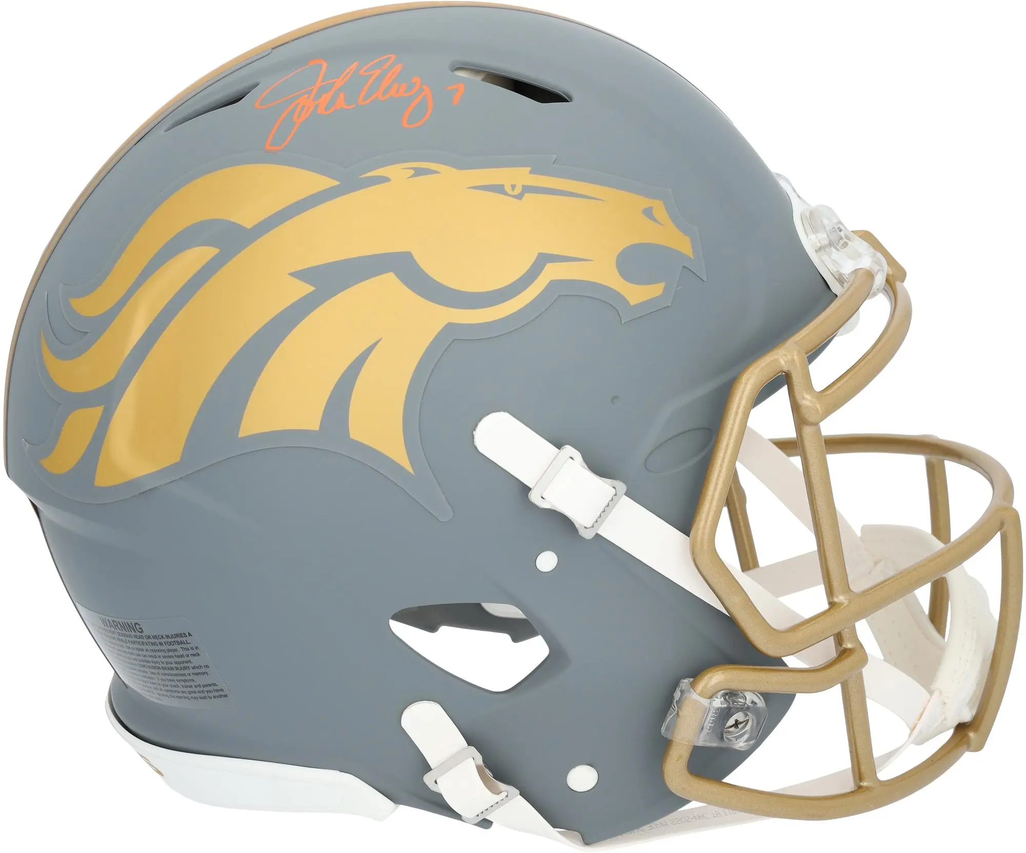 John Elway Denver Broncos Autographed Riddell 2024 Slate Speed Authentic Helmet - Fanatics Authentic Certified