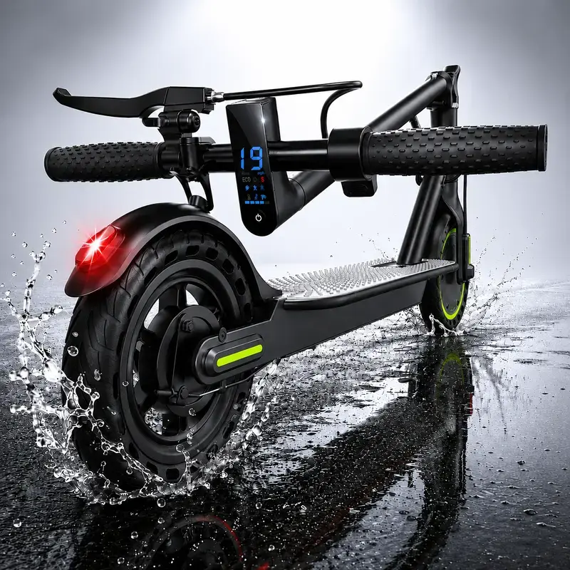350W Motor Electric Scooter – 19 MPH Max Speed, 8.5" Honeycomb Solid Tires,15 Miles Range, Foldable Commuter Scooter with Dual Braking System & App Control E-Scooter