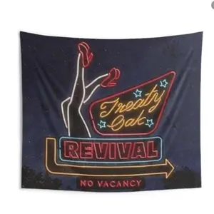 Treaty Oak Revival - No Vacancy Tapestry father's day gifts,gifts boyfriend,gifts for girl adults,gifts under 100 dollars,cheap stuff for your room,bathroom accessories,graduation gifts