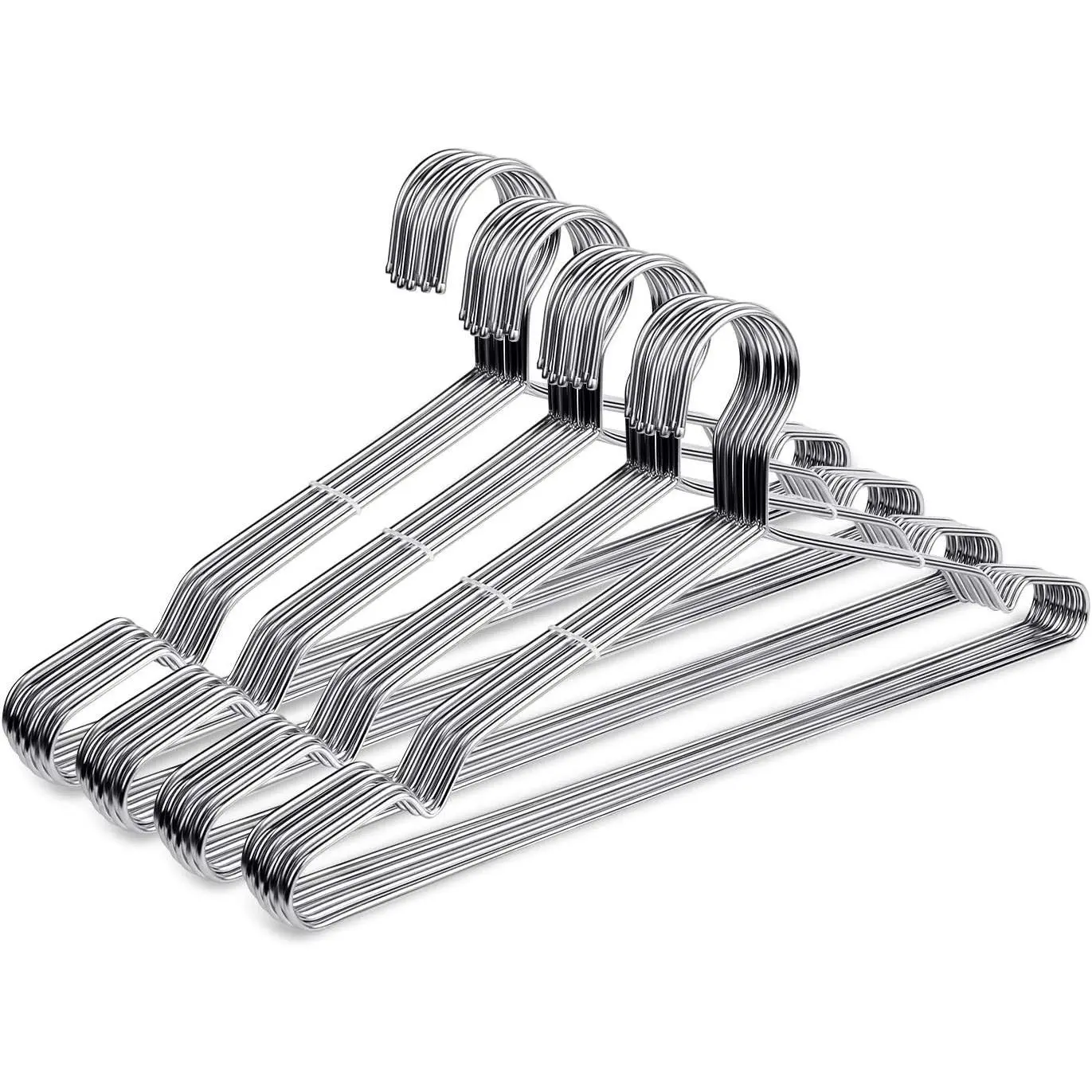 40 Pack Strong Heavy Duty Stainless Steel Metal Ultra Thin Space Saving Wire Coat Clothes Hangers 16.5 Inch