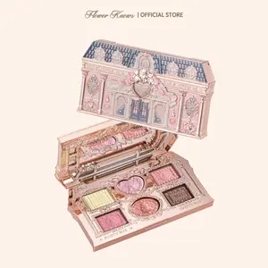 Flower Knows The Sweetie Bear Collection 6-Color Makeup Palette - Long-Lasting, High Pigment with Matte and Glitter Powder, Ideal For Valentine Gift, Vacation or Date