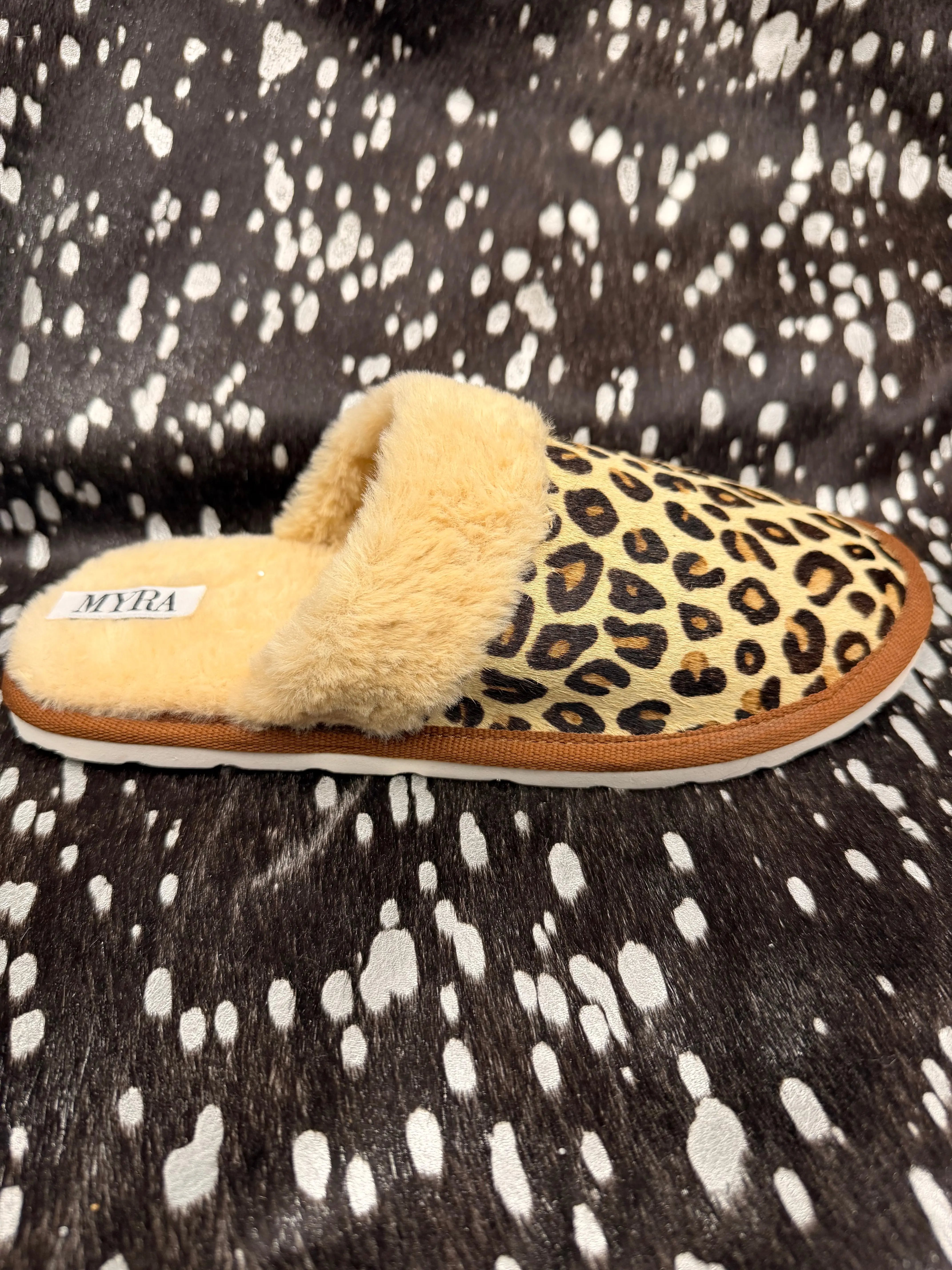 Cheetah slippers