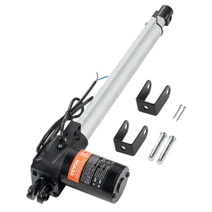 VEVOR Linear Actuator 12V, 12 Inch Heavy Duty 1320lbs/6000N Linear Actuator, 0.19"/s Linear Motion Actuator with Mounting Bracket & IP44 Protection for Electric Door Industrial Machinery Vessels Carg