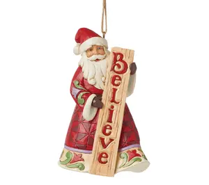 Jim Shore Santa with Porch Board Orn