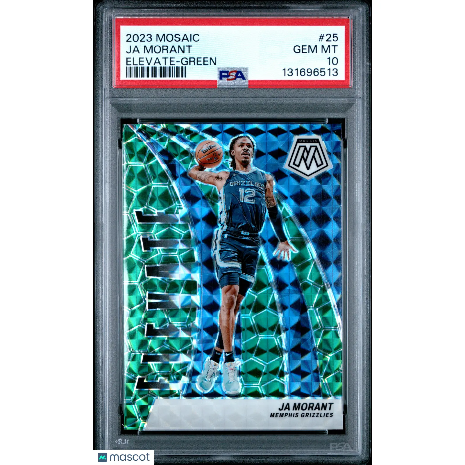 2023 Panini Mosaic Elevate Green Ja Morant #25 PSA 10 GEM MINT