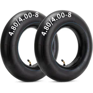 Heavy Duty 4.80-8/4.00-8 Inch Replacement Tire Inner Tube with TR87 Angled Valve for Wheelbarrows Mowers Wagons and More Pack of 2
