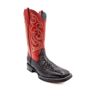 Men's Ferrini Kai Sea Turtle PRINT Boots Handcrafted Black