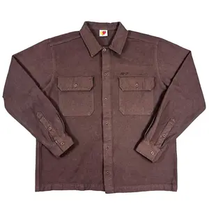 Canvas Work Overshirt - Brown