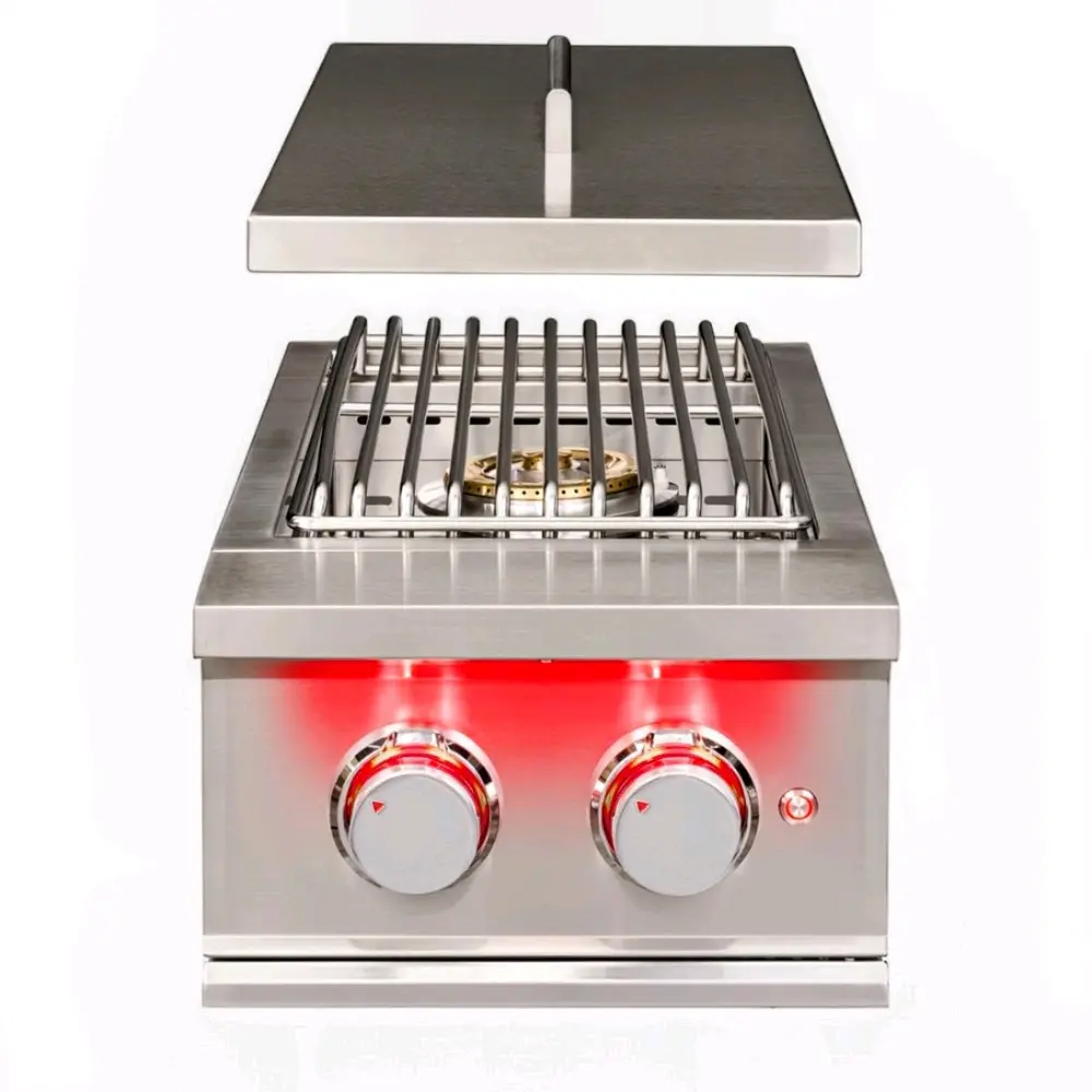 True Flame Stainless Steel Double Side Burner for Efficient Cooking