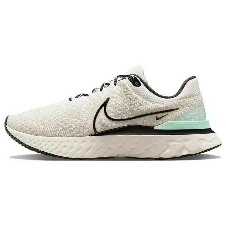 Nike React Infinity Run Flyknit 3 Phantom Black Mint Cushioned Durable Low Top Casual Running Shoes Men's DH5392-004