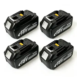 4PACK 8.0Ah 18V Li-ion BL1860B Battery High Capacity Replacement Battery for Makita , Compatible with  BL1850, BL1840, BL1830, BL1815,  Featuring an LED Indicator for Cordless Power Tools