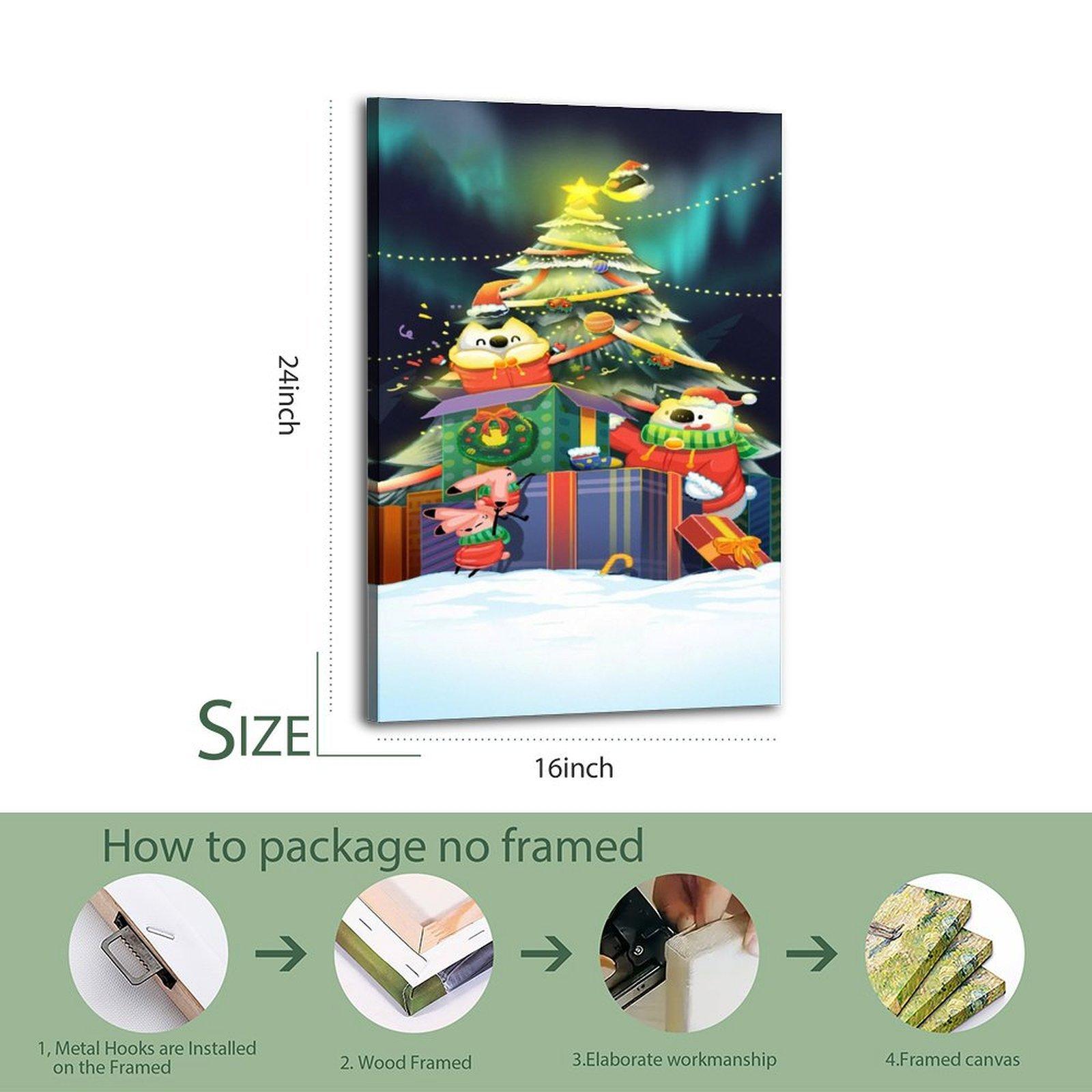 Christmas Poster Christmas Tree Poster Decorative Painting Canvas Wall Art Picture Print Modern Family Bedroom Decor