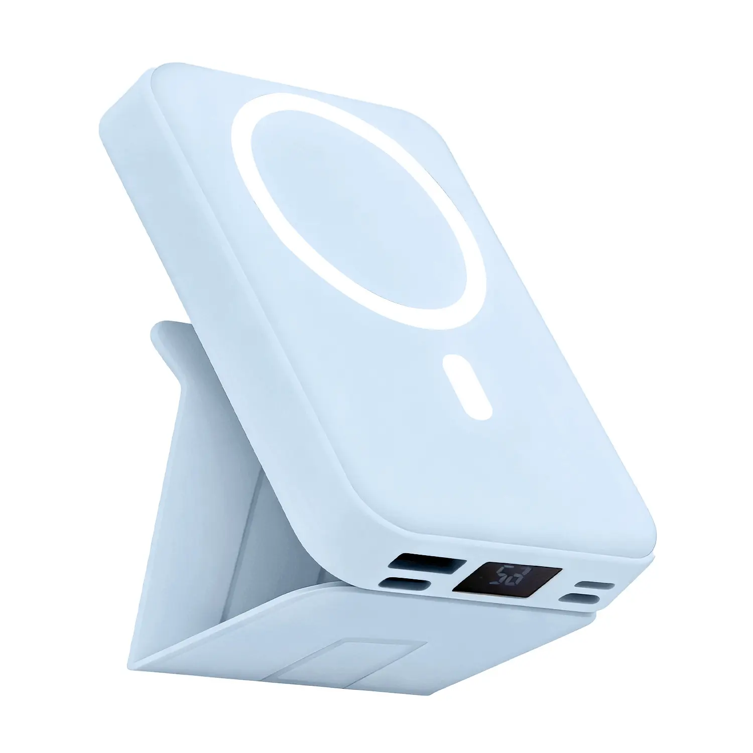 10000mAh Magnetic Power Bank, Portable Wireless Charger for iPhone 12-17 Series (Works with/Without Case) - Travel Mobile Charging Accessory for iPhone 13 & Compatible Devices, White