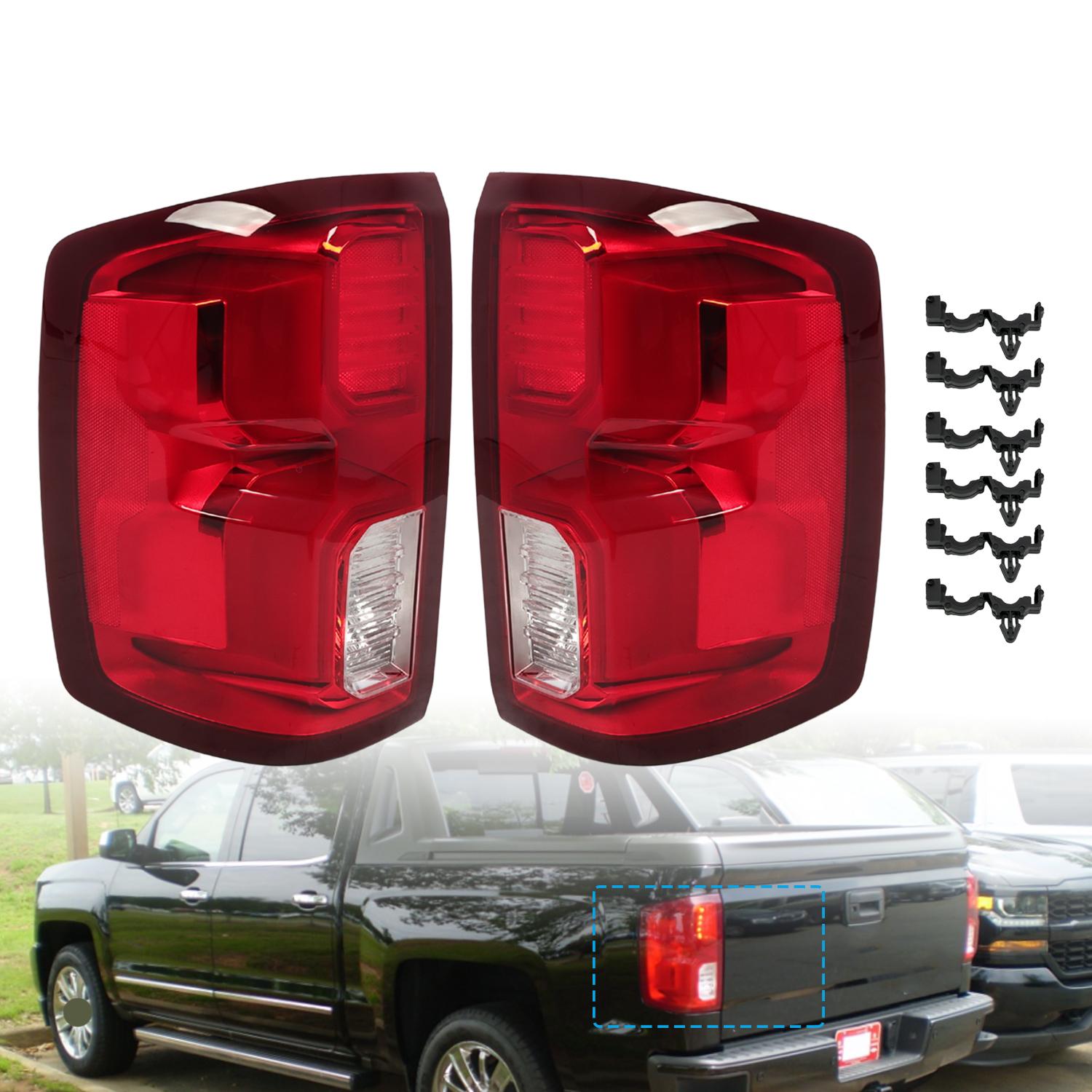 Nakkaa Fit For 2016-2018 Chevy Silverado 1500 High Country LTZ LED Taillights ,LED Tail Light Assembly, Driver or Passenger Side, Direct Replacement