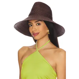 Janessa Leone Colette Hat in Chocolate