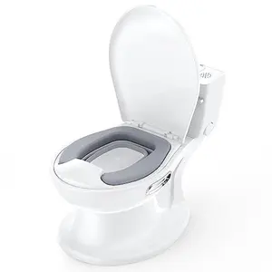 Realistic Potty for Kids - Training Stool with Soft Seat, Removable Bowl, Flush Sound, Storage Container, Toilet Paper Holder - Ideal for Toilet Training Boys and Girls