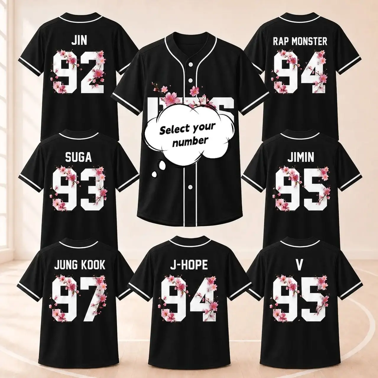 KPOP Idol 2026 Concert Baseball Jersey for Youth Adults, 97 95 Select Your Number, Athletic Tee Concert Outfit for Men and Women, Gift for Fans