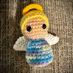 Customizable crochet angel baby