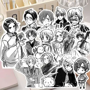 65Pcs Hetalia APH Anime Peripheral Stickers DIY Handbook Decoration Phone Case Cup Skateboard Waterproof Graffiti Stickers