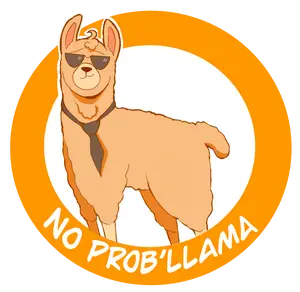 NO PROB'LLAMA Waterproof Sticker