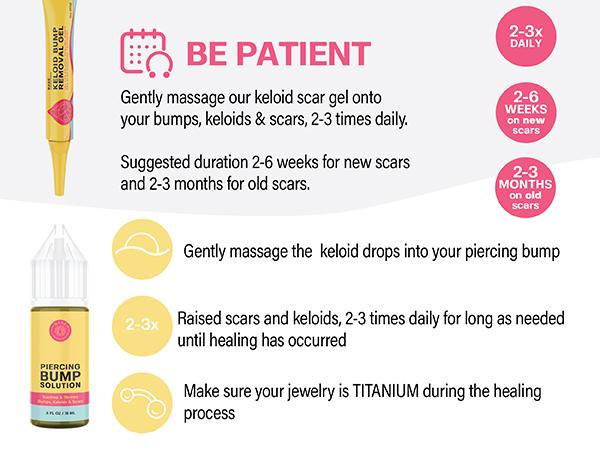 Piercing Keloid Bumps Shrinking Duo | Piercing Bump Treatment + Keloid Bump Removal Gel | Keloid Scar Removal for all Scars, Keloids & Piercing Bumps