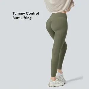 Halara UltraSculpt High Waisted Ruched Tummy Control Butt Lifting Yoga 7/8 Leggings
