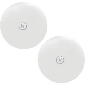 D328-2-50 3-1/8" One-Hole Bathtub Overflow Faceplate and Screw, Powder Coat White (2-Pack)
