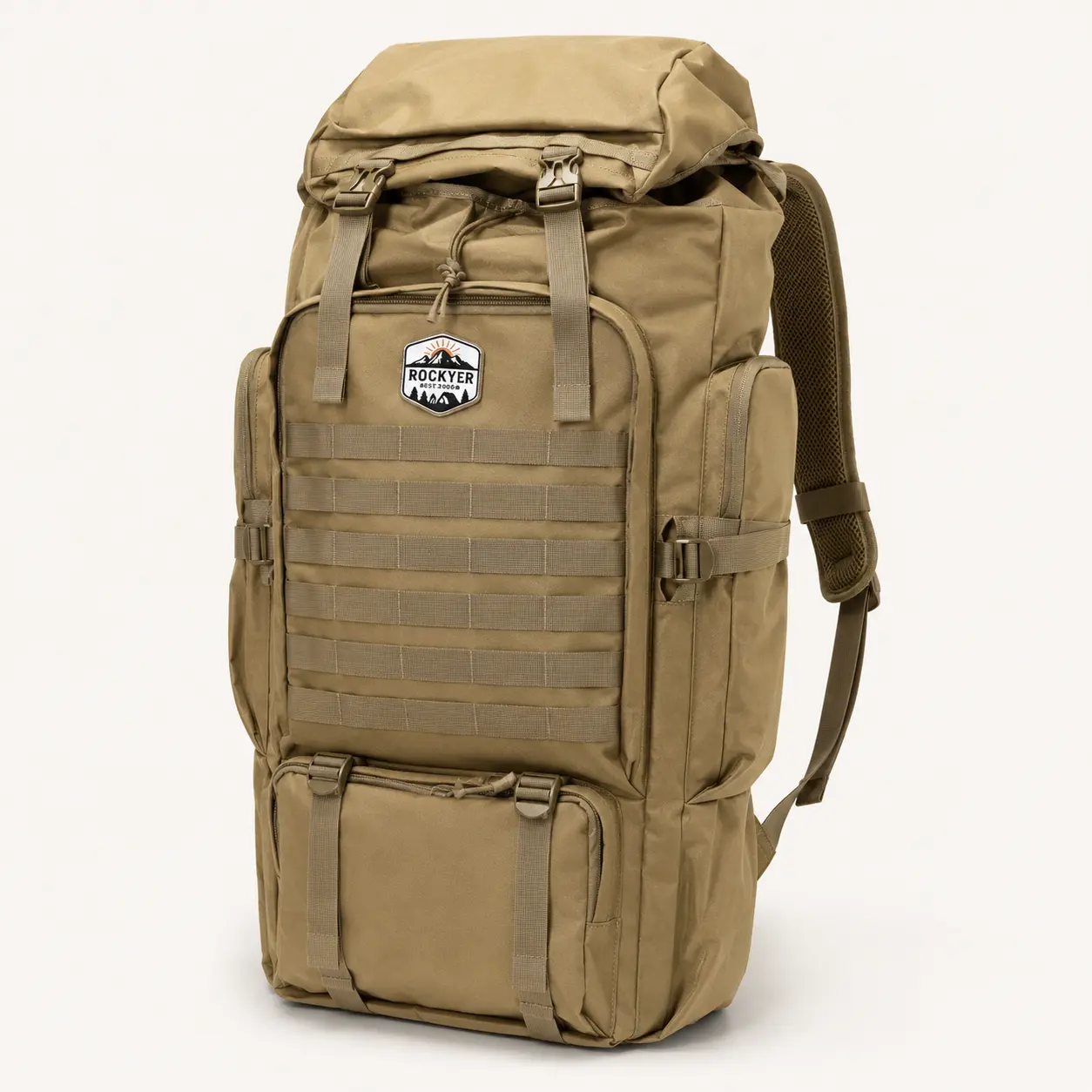 Hunter Hiking Backpack - Tan Color, Durable Design, Multiple Pockets, Adjustable Straps, Ideal for Outdoor Adventures