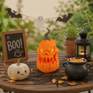 Pumpgrin Decorative Statue, Home Supplies Figurine for Indoor Home Decor