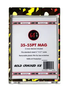 Gold Cracked Ice Magnetic One Touch - Pack of 5, Inner Sleeves for 35-55pt Cards