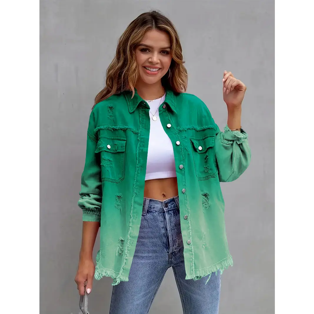 Women's Denim Jacket Fleece Bottom with Pockets Fashionable Jacket Women's Denim Jacket Fleece Bottom with Pockets Fashionable Jacket
