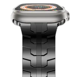 Newways Titanium Band for Apple Watch Ultra 2 Band 49mm, Apple Watch Ultra Band Durable Lightweight Titanium Metal Strap for Apple Watch Series 9 8 7 6 5 4 Men (Titanium Edition, 49mm 45mm 44mm 42mm)