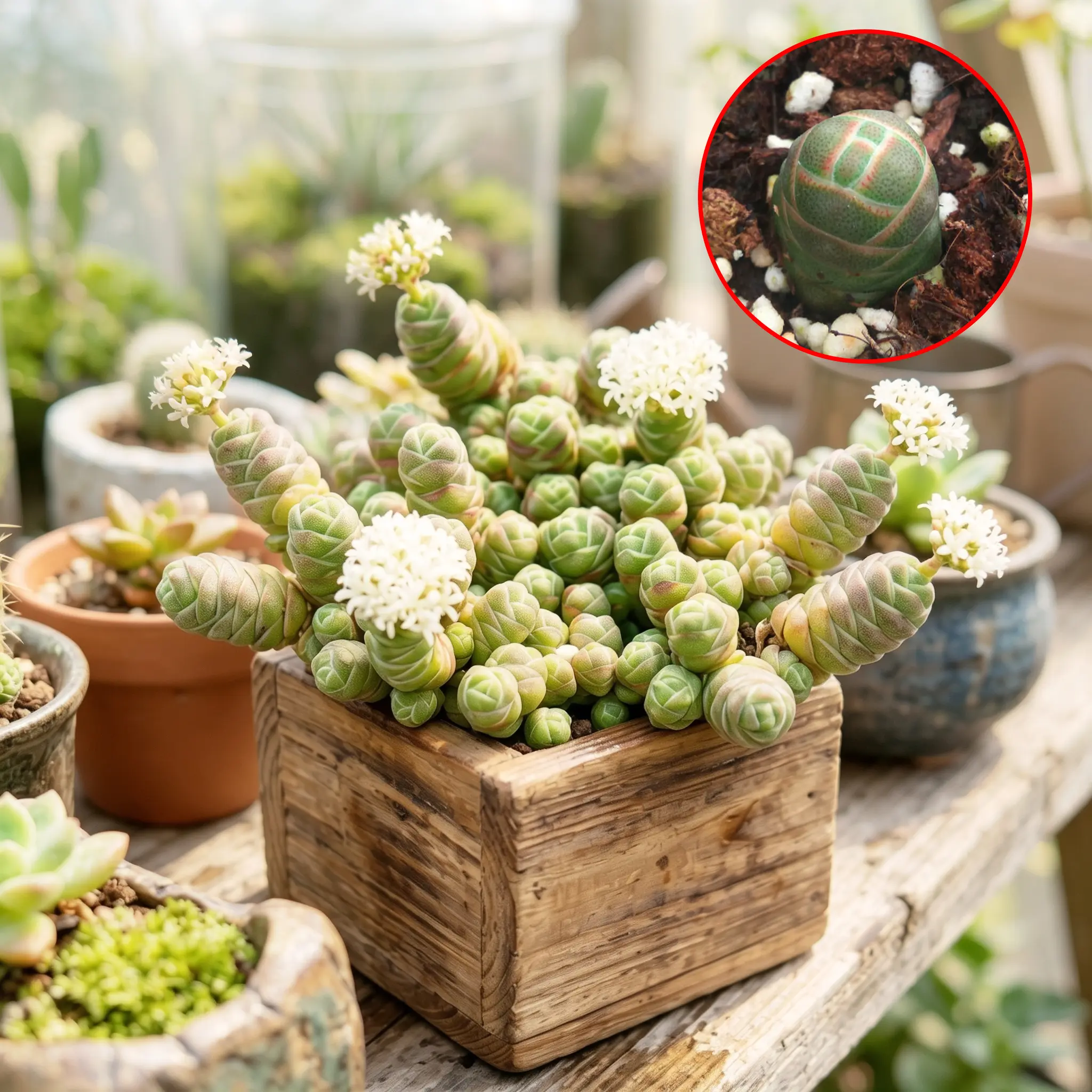 Crassula Barklyi Plant Unique Succulent Collector Plant Unusual Crassula Desert Plant Easy Care Indoor Garden