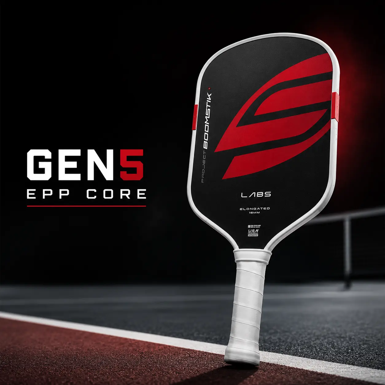 BoomstikClone Pickleball Paddle 16MM T700 Carbon Fiber Full Foam Core High Spin Powerful Large Sweet Spot Widebody Elongated Racket